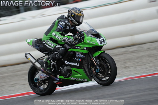 2010-05-08 Monza 1089 La Roggia - Superbike - Qualifyng Practice - Chris Vermulen - Kawasaki ZX 10R